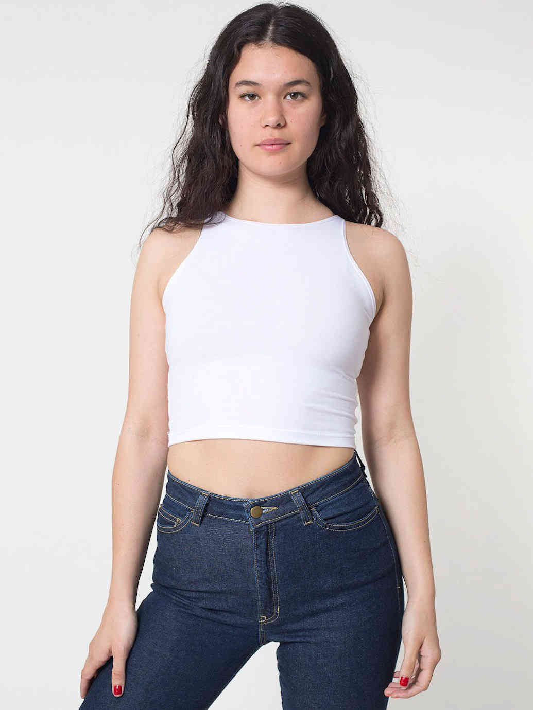 Débardeur personnalisé Cotton Spandex sleeveless crop top ...